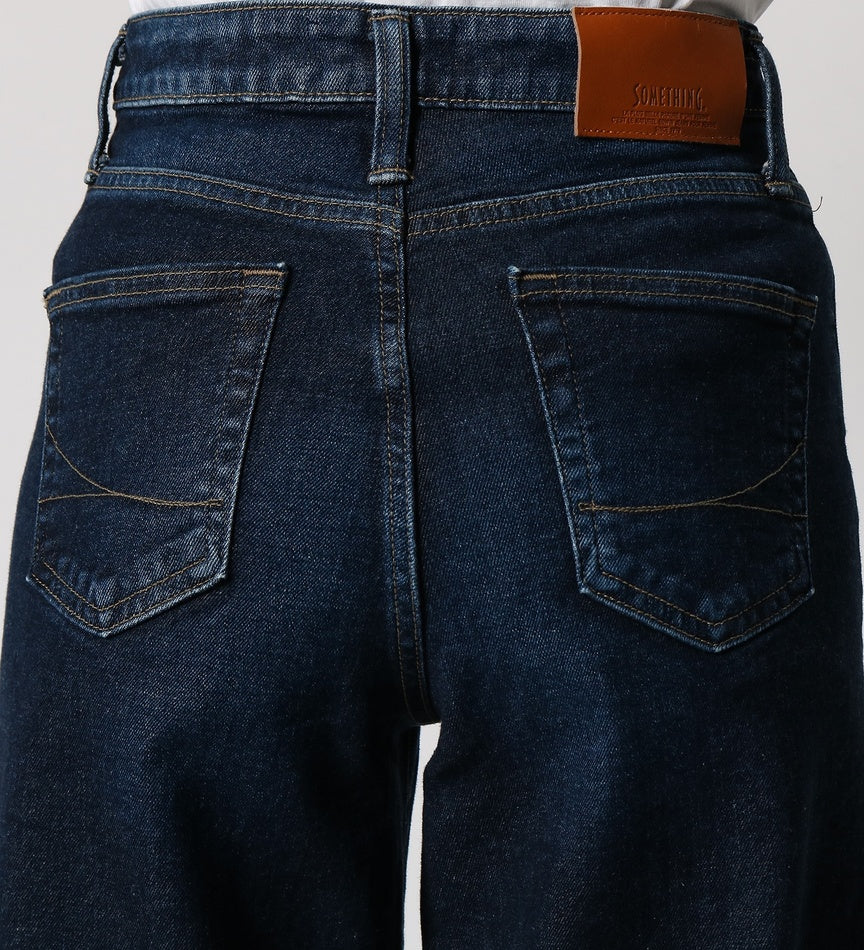 SOMETHING JEANS LISA WIDE SEA58-126 USED DARK BLUE