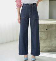 SOMETHING JEANS SEA580-00 LISA LACEUP WIDE ONE WASH