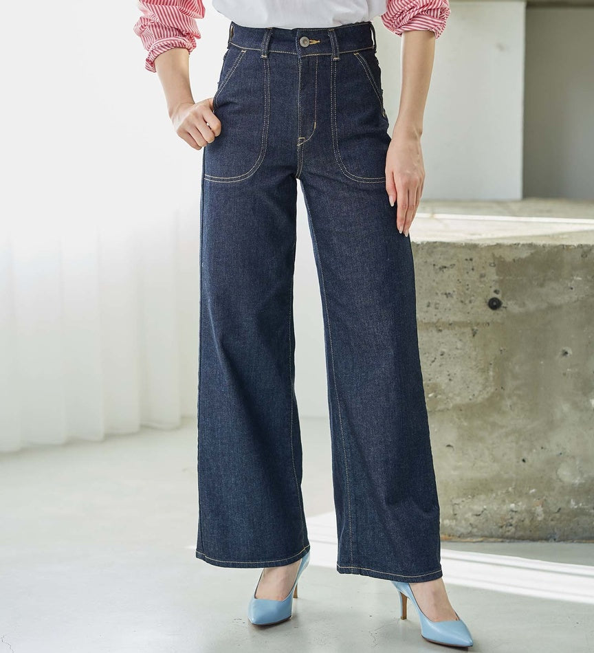 SOMETHING JEANS SEA580-00 LISA LACEUP WIDE ONE WASH