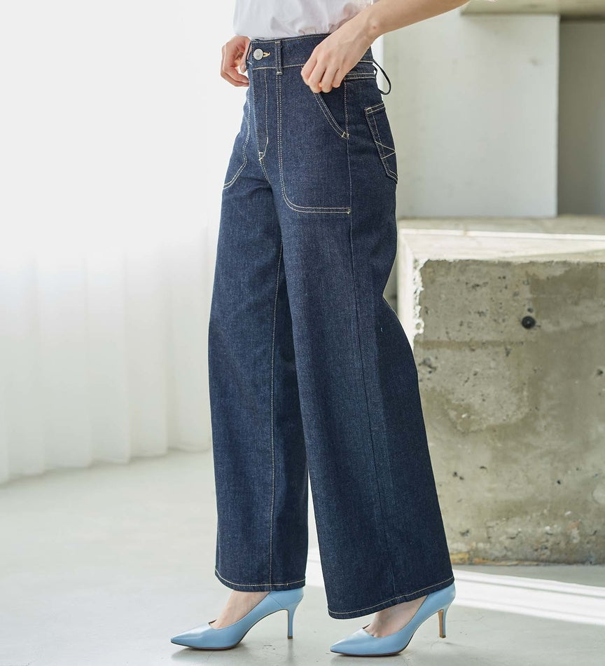 SOMETHING JEANS SEA580-00 LISA LACEUP WIDE ONE WASH