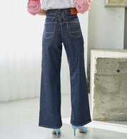 SOMETHING JEANS SEA580-00 LISA LACEUP WIDE ONE WASH