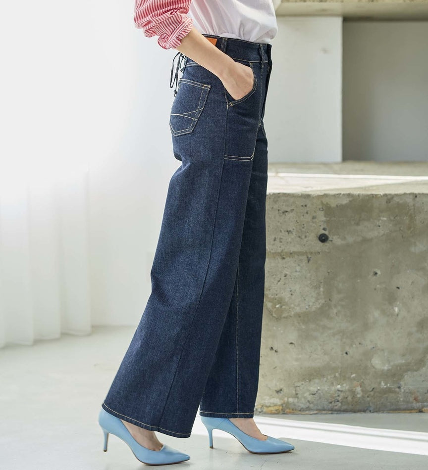 SOMETHING JEANS SEA580-00 LISA LACEUP WIDE ONE WASH