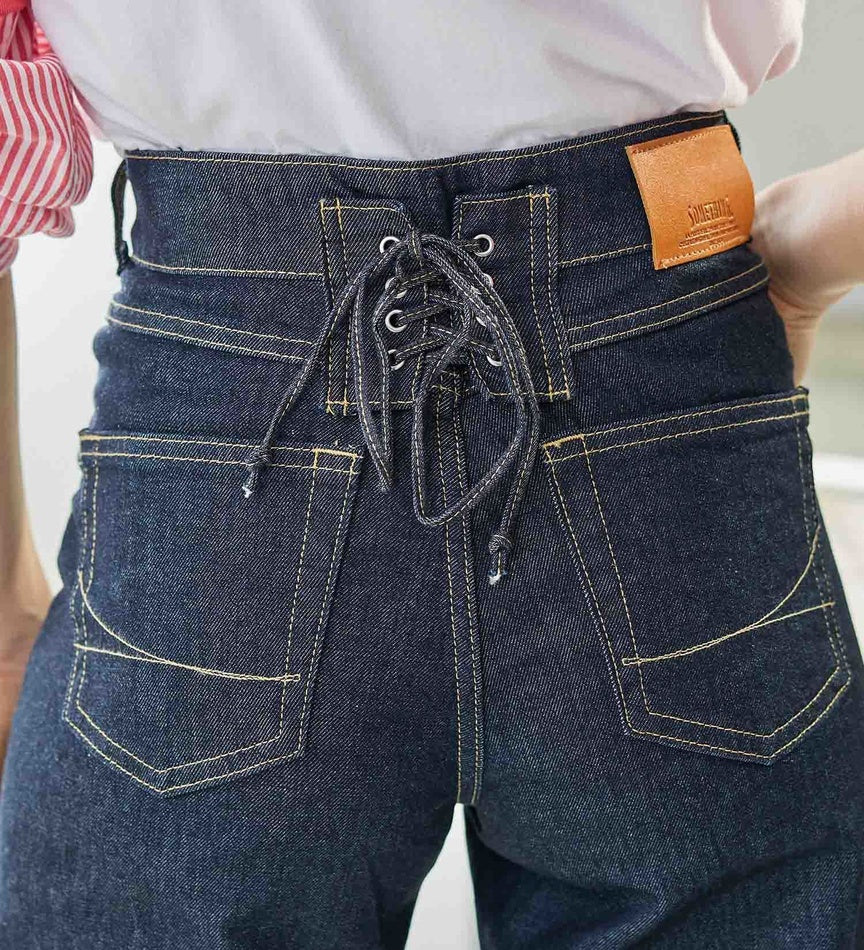 SOMETHING JEANS SEA580-00 LISA LACEUP WIDE ONE WASH