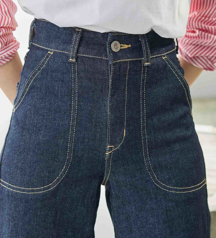 SOMETHING JEANS SEA580-00 LISA LACEUP WIDE ONE WASH