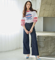 SOMETHING JEANS SEA580-00 LISA LACEUP WIDE ONE WASH