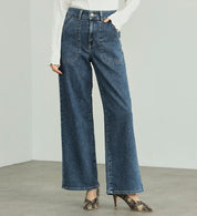 SOMETHING JEANS SEA580-98 LISA LACEUP WIDE LIGHT BLUE