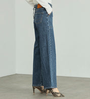 SOMETHING JEANS SEA580-98 LISA LACEUP WIDE LIGHT BLUE