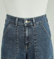 SOMETHING JEANS SEA580-98 LISA LACEUP WIDE LIGHT BLUE