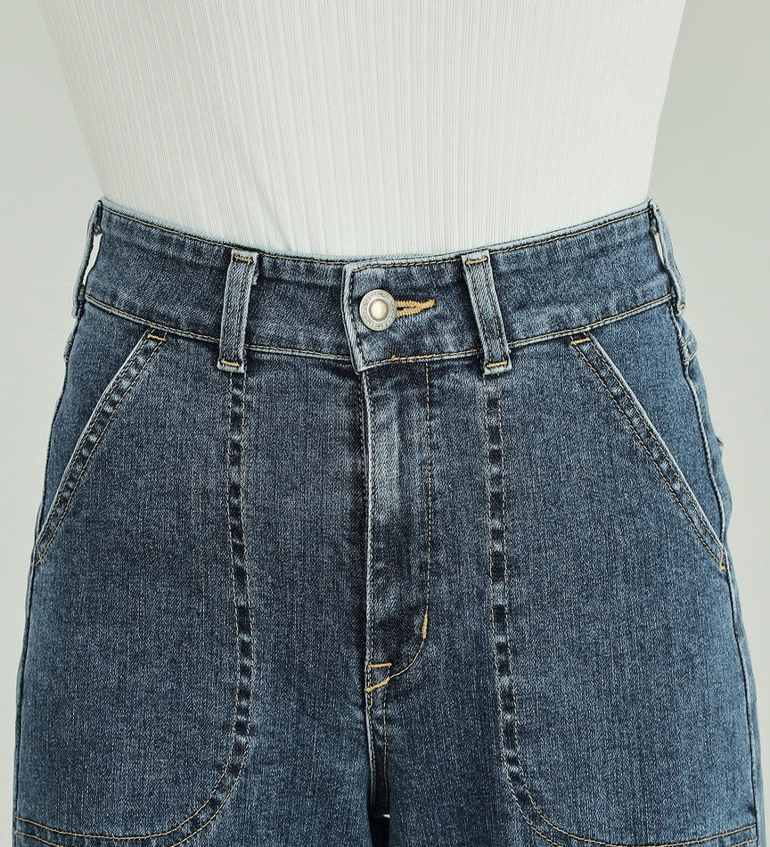 SOMETHING JEANS SEA580-98 LISA LACEUP WIDE LIGHT BLUE