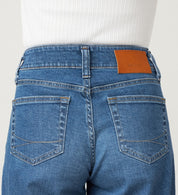 SOMETHING JEANS LISA SEMI WIDE SKY35-46  MID BLUE USED WASH