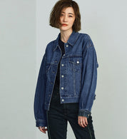 SOMETHING DENIM JACKET ST117-92 MID BLUE