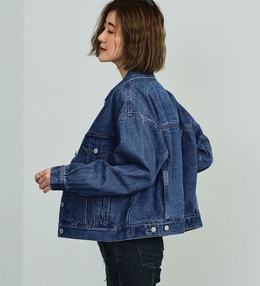 SOMETHING DENIM JACKET ST117-92 MID BLUE