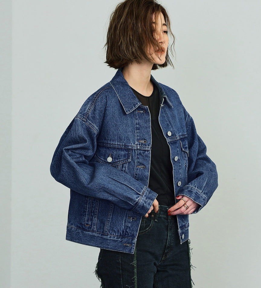 SOMETHING DENIM JACKET ST117-92 MID BLUE
