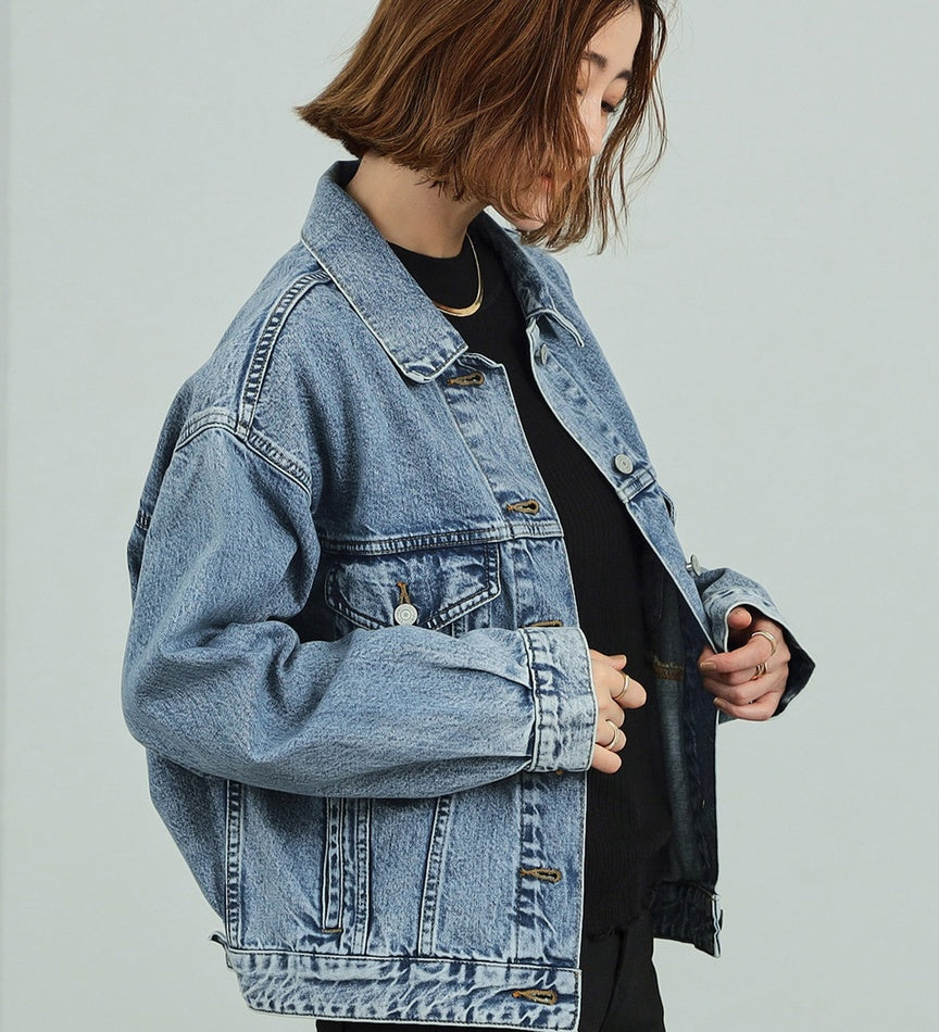 SOMETHING DENIM JACKET ST117-98 LIGHT BLUE