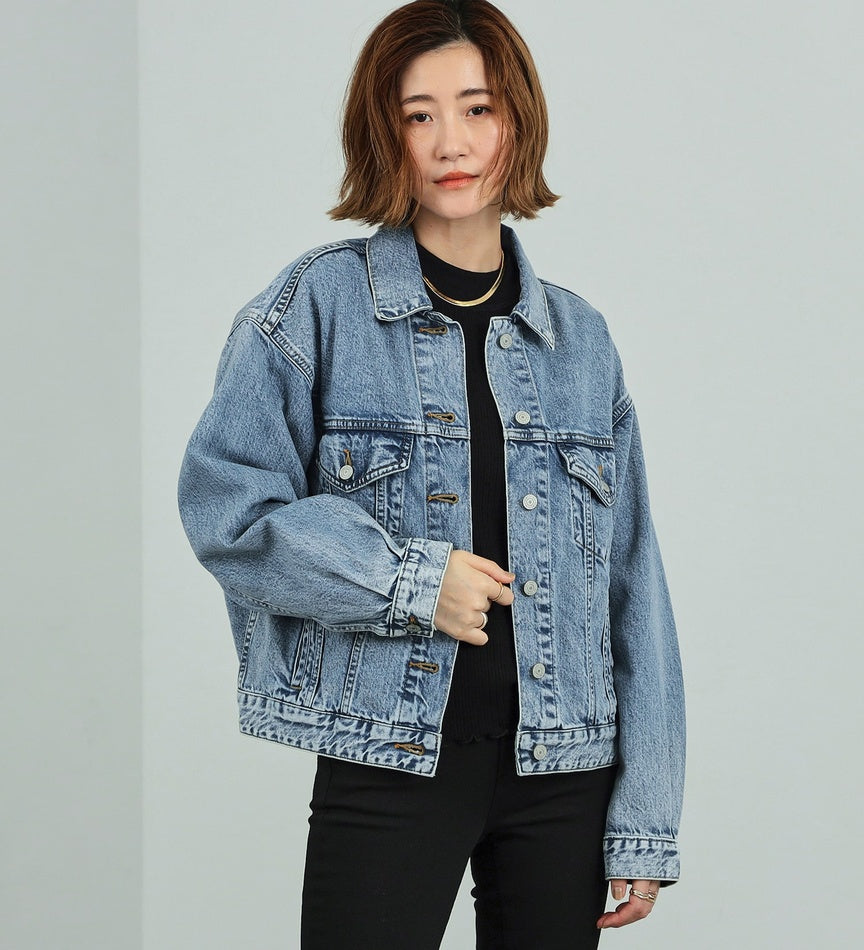 SOMETHING DENIM JACKET ST117-98 LIGHT BLUE