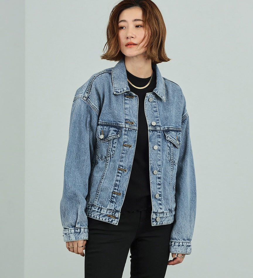 SOMETHING DENIM JACKET ST117-98 LIGHT BLUE