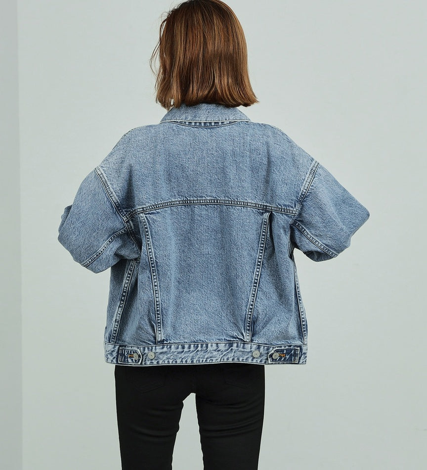 SOMETHING DENIM JACKET ST117-98 LIGHT BLUE