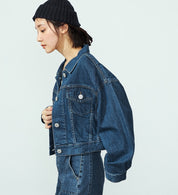 SOMETHING DENIM JACKET ST118-92 BIG DETAIL MID BLUE