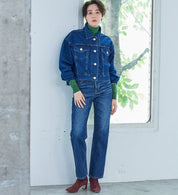 SOMETHING DENIM JACKET ST118-92 BIG DETAIL MID BLUE