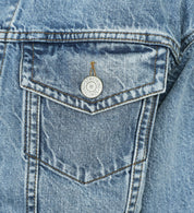 SOMETHING DENIM JACKET ST118-98 BIG DETAIL LIGHT BLUE