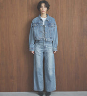 SOMETHING DENIM JACKET ST118-98 BIG DETAIL LIGHT BLUE