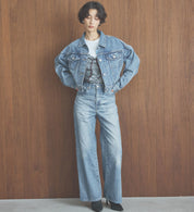 SOMETHING DENIM JACKET ST118-98 BIG DETAIL LIGHT BLUE
