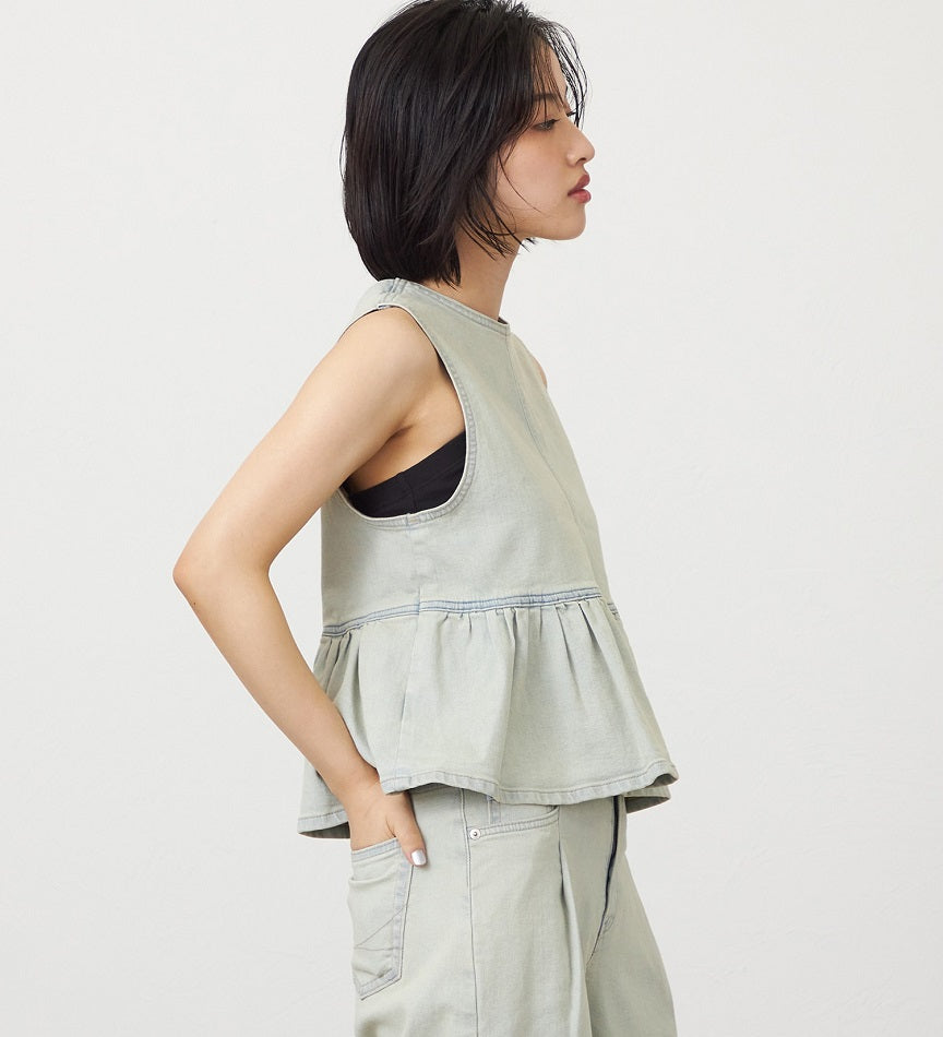 SOMETHING TOP ST123-16 PEPLUM 2WAY BUSTIER BEIGE