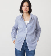 SOMETHING STRIPE SHIRTS ST223-6104 L/S NAVY