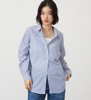 SOMETHING STRIPE SHIRTS ST223-6104 L/S NAVY