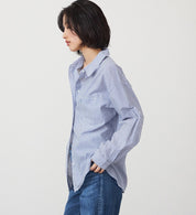 SOMETHING STRIPE SHIRTS ST223-6104 L/S NAVY