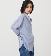SOMETHING STRIPE SHIRTS ST223-6104 L/S NAVY