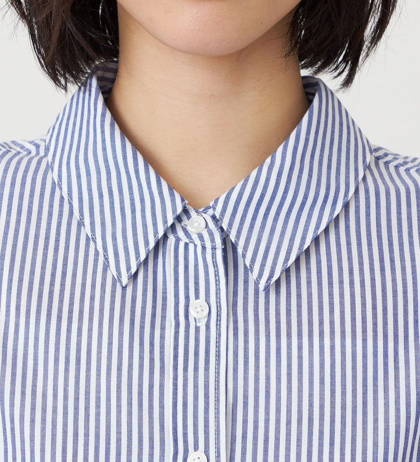 SOMETHING STRIPE SHIRTS ST223-6104 L/S NAVY