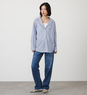 SOMETHING STRIPE SHIRTS ST223-6104 L/S NAVY