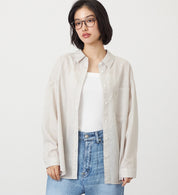SOMETHING STRIPE SHIRTS ST223-6116 L/S BEIGE