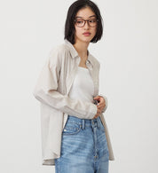 SOMETHING STRIPE SHIRTS ST223-6116 L/S BEIGE