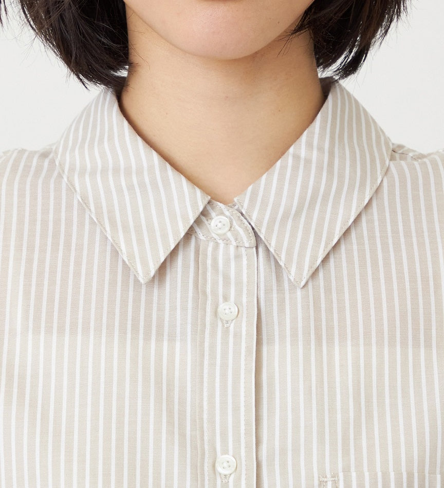 SOMETHING STRIPE SHIRTS ST223-6116 L/S BEIGE