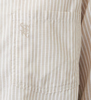 SOMETHING STRIPE SHIRTS ST223-6116 L/S BEIGE