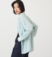 SOMETHING STRIPE SHIRTS ST223-6120 L/S GREEN