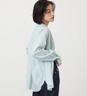 SOMETHING STRIPE SHIRTS ST223-6120 L/S GREEN