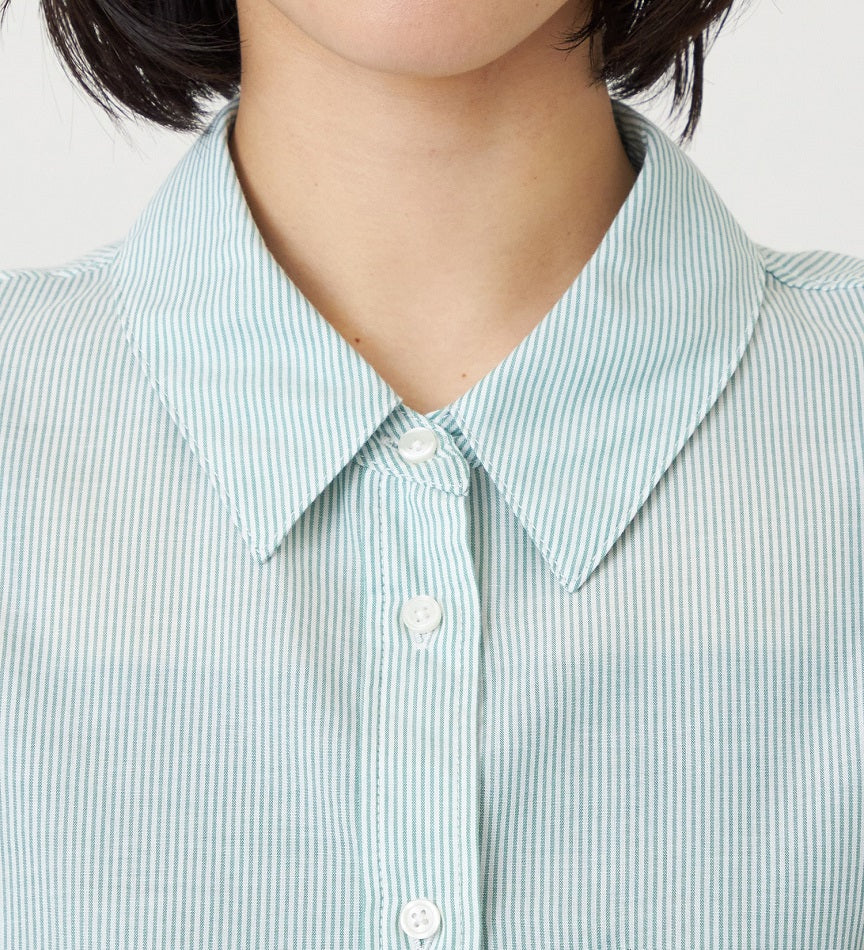 SOMETHING STRIPE SHIRTS ST223-6120 L/S GREEN