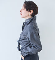 SOMETHING BIG DENIM SHIRT ST224-183 L/S BLACK