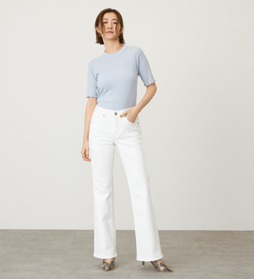 SOMETHING TOP ST688-6154 M/S RIB JAQUARD CUTSEW LIGHT BLUE