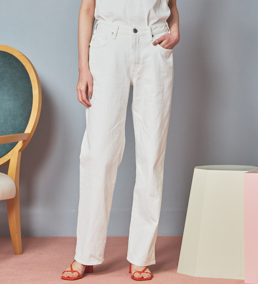 SOMETHING JEANS STG13-18 ELSA NV STRAIGHT WHITE