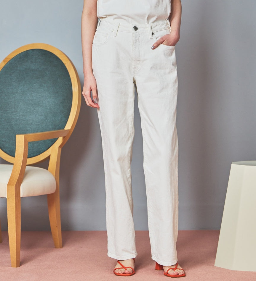 SOMETHING JEANS STG13-18 ELSA NV STRAIGHT WHITE