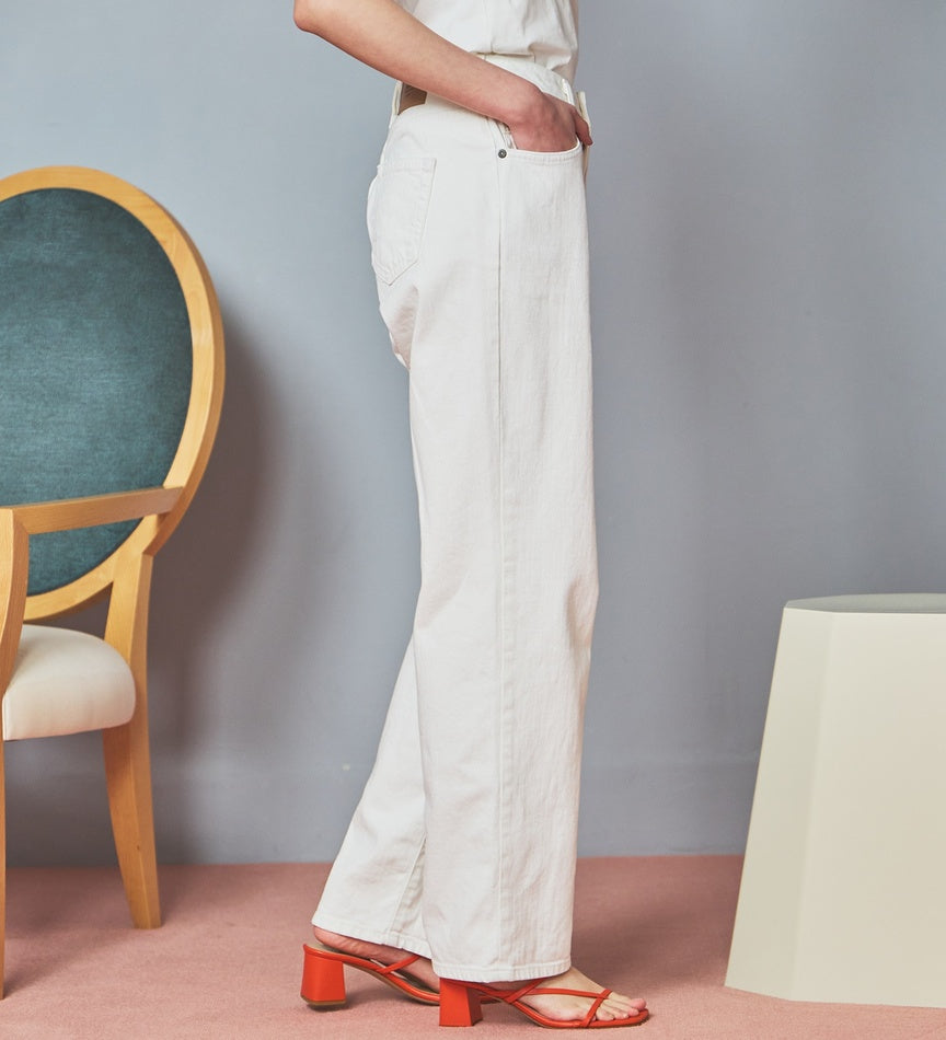 SOMETHING JEANS STG13-18 ELSA NV STRAIGHT WHITE