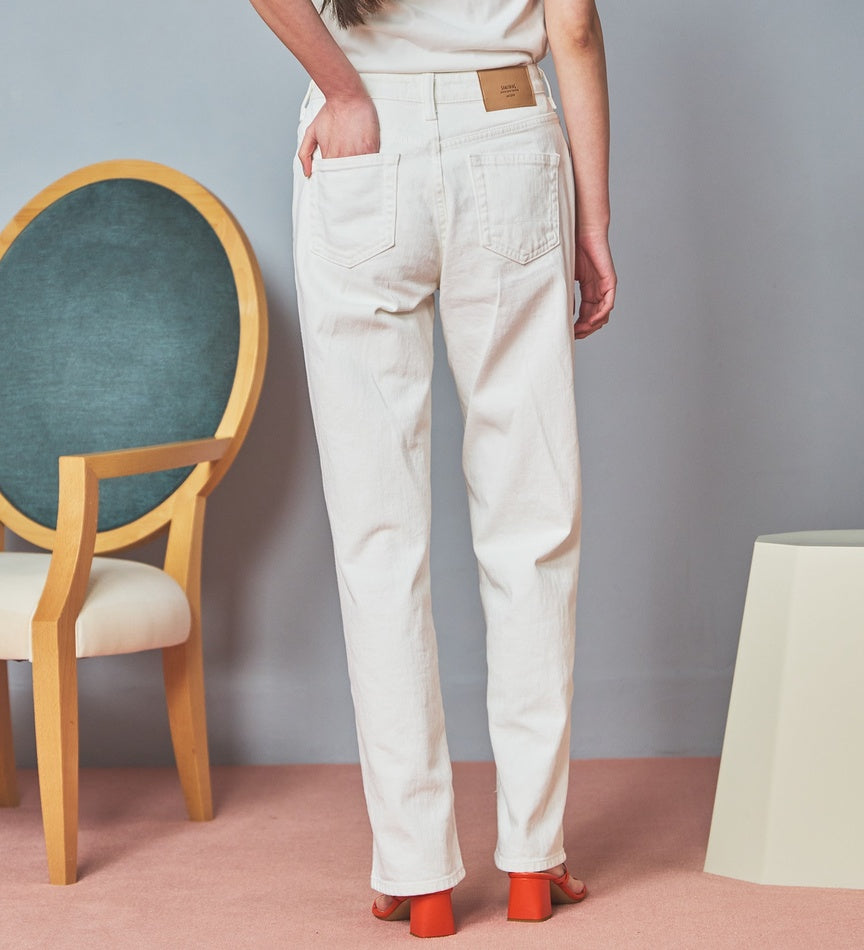 SOMETHING JEANS STG13-18 ELSA NV STRAIGHT WHITE