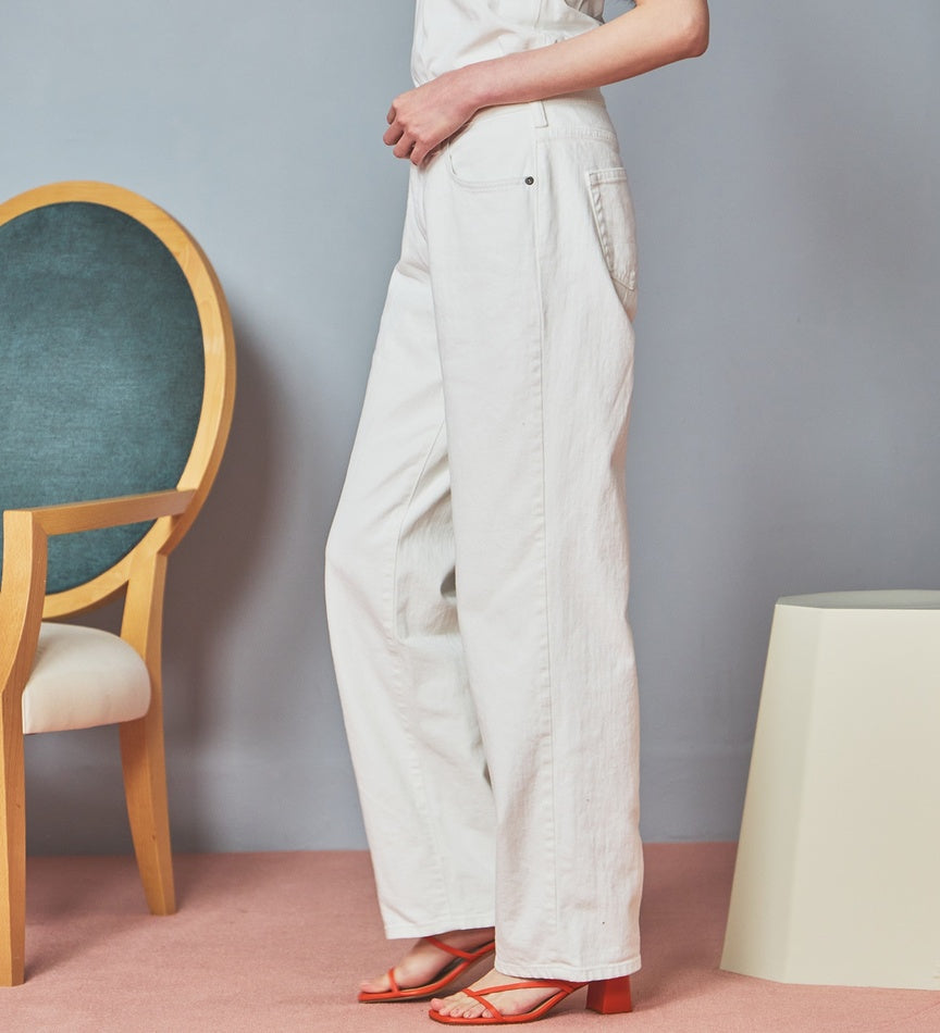 SOMETHING JEANS STG13-18 ELSA NV STRAIGHT WHITE
