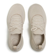 FITFLOP IQUSHION SUPER-Q CRYSTAL-TRIM KNIT SLIP-ON LACED SNEAKERS E4Q-A99 BEIGE