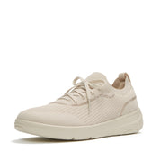 FITFLOP IQUSHION SUPER-Q CRYSTAL-TRIM KNIT SLIP-ON LACED SNEAKERS E4Q-A99 BEIGE