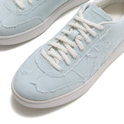 FITFLOP THE DASH FF FRAYED DENIM T-TOE TRAINERS A9D-728 ICE BLUE